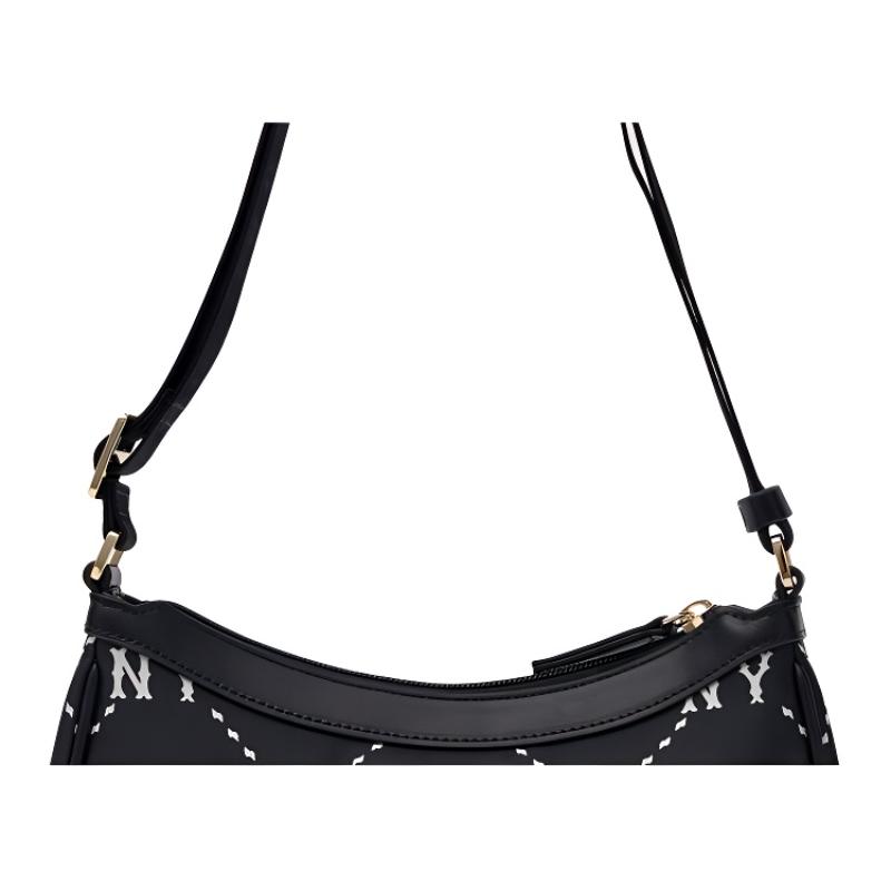 MLB Leather Crossbody Bag, Shoulder Bag Regular Women's Black Casual 7ACRMD15N-50BKS