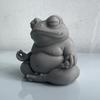Zen Frog Ornament Frog Sitting In Meditation Figurine 3D Printed Desktop Frog Statue for Home Office Bookshelves Cabinet Decoration