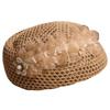 Korean Floral Painter hat French Women Knit Fabric Cap Versatile Hollow Out Beret  Spring