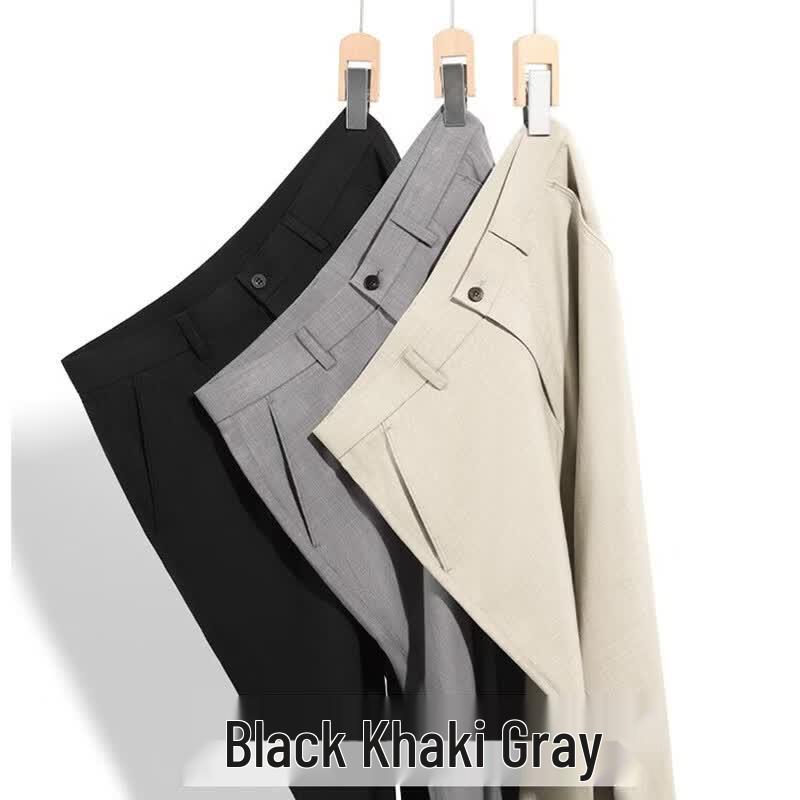 Kangbo Men's Linen Blend Ice Silk Casual Pants