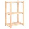 Day and Night - Day and Night Storage Shelf 3 Levels Solid Pine Wood 150 Kg