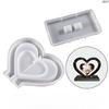 1set Crystal Epoxy Love Shape Photo Frame Setting Table Love Photo Frame Mold Pendant Listing Silicone Mold