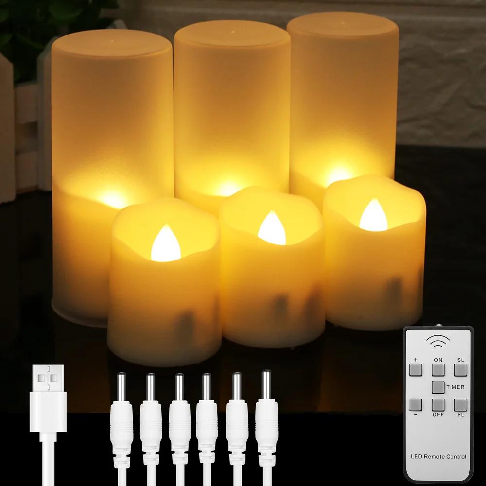 LED Flameless Candles with Remote Control Flickering Waterproof Electric Candle LED Tealights for Halloween Christmas Home Decor