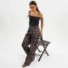 2026 Womens High-Waisted Wide-Leg Straight Jeans With Floral Embroidery Loose Fit Cotton Denim Pants
