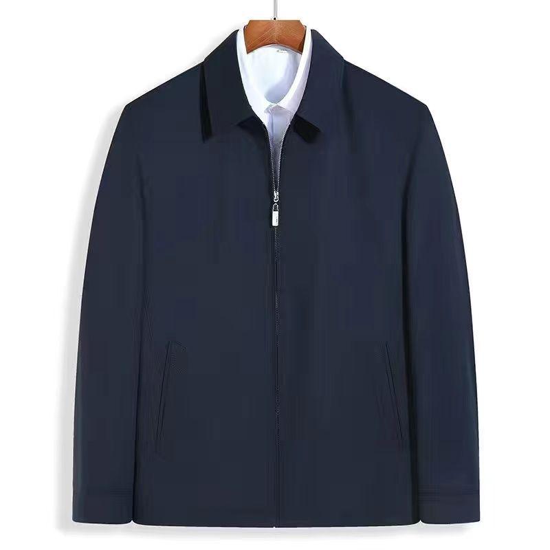 

Men s Lapel Jacket for Dad - Suitable for Spring, Autumn, and Winter, Ages 50-60. Perfect for Middle-Aged and Elderly Grandfathers. L (suggested weight 120-135 jin) тёмно-синий