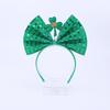 Irish Leprechaun Bowknot Hair Hoop Fashion Statement Karaoke Party Leprechaun for Irish Day Stage Photo Props