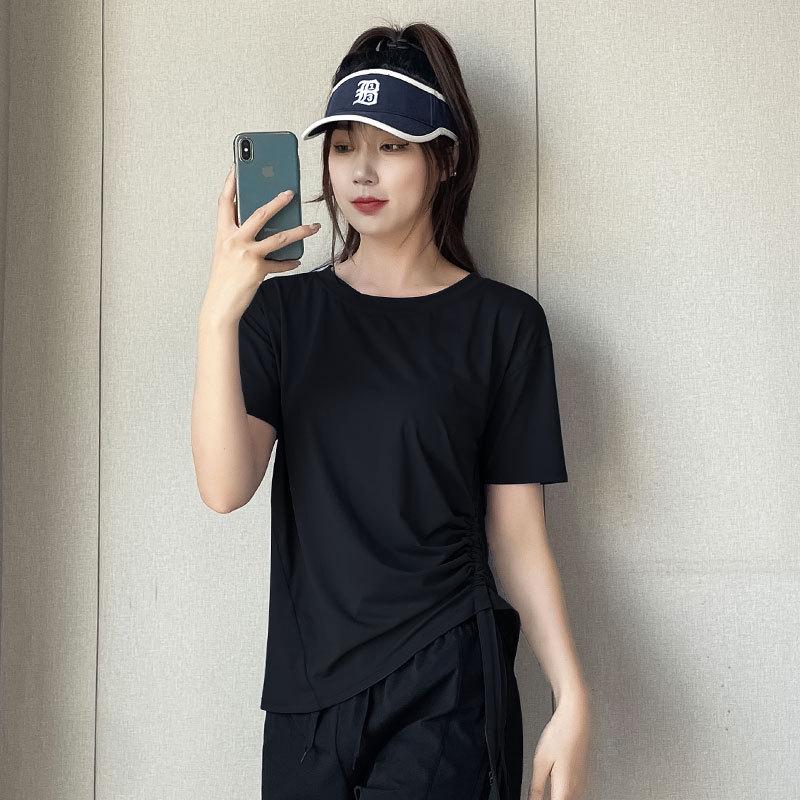 Dámská letní 2025 tenisová a jógová sukně z ledového hedvábí s ochranou proti slunci - Středně dlouhá pro sporty jako badminton a fitness