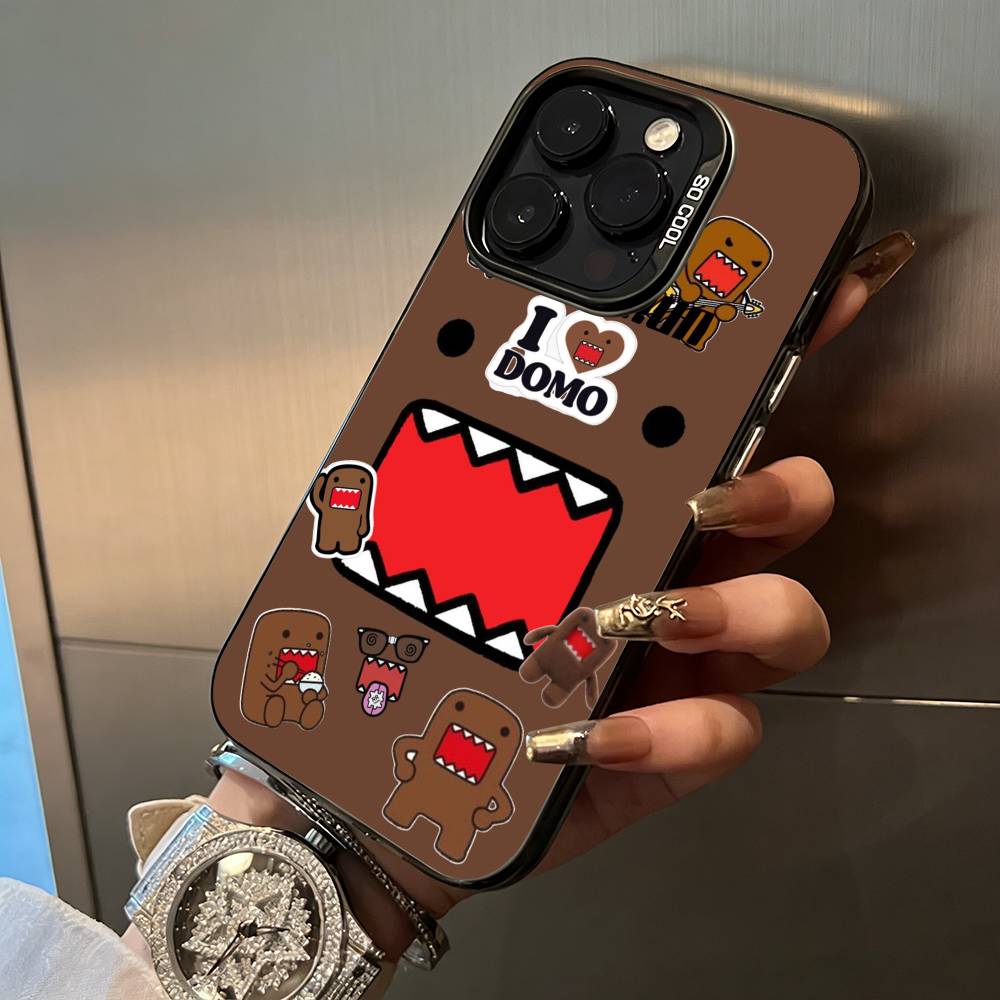 

C-Cute Domo-kun Phone Case For IPhone17 16 11 12 13 14 15 16 Pro Max Plus Cover Colored Silver Funda Bumber iPhone15plus