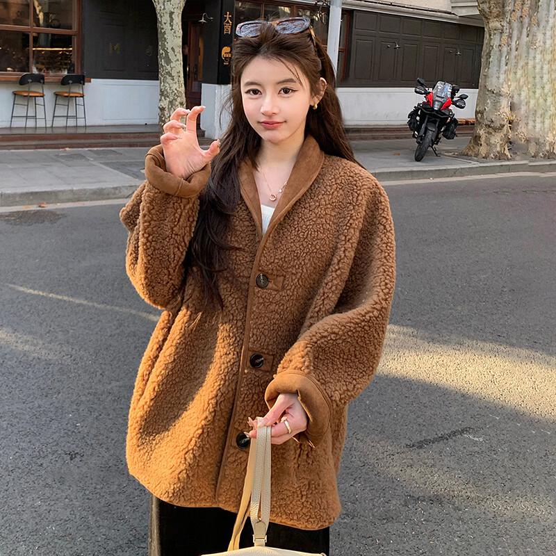 Kaiser Women's Wool Shearling Reversible Coat