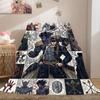 JoJo's Bizarre Adventure Flanelldecke mit Aufdruck, Cartoon-Figuren für das Sofa, Bequeme Schlafzimmerdecke, Reisedecke_LIAN