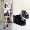 High Heeled Slippers 2026 New Korean Version Super High Heels Cool Slippers Wedge Heel Fish Mouth Sandals
