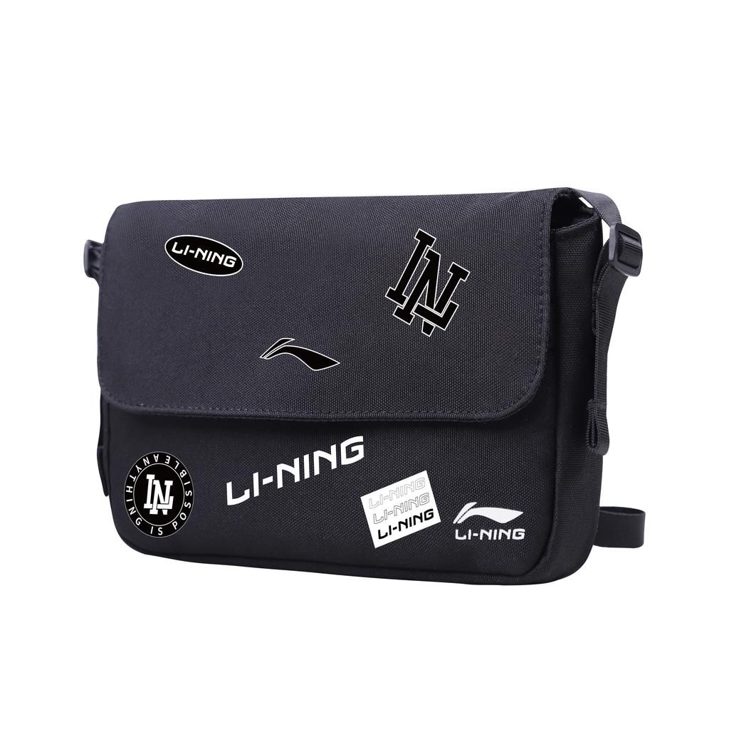 Li Ning Outdoor Travel Leisure Polyester Crossbody Bag Unisex Bags Black YBDV055-1A2