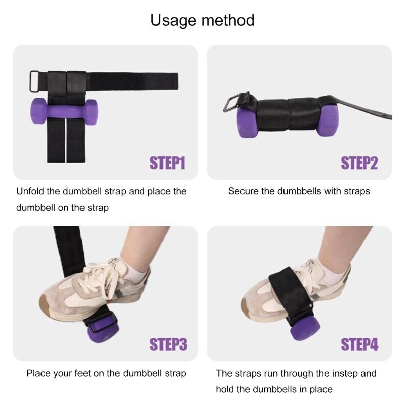 Adjustable Ankle Weights Strap for Weightlifting Dumbbell Foot Attachment Tibialis Trainer Leg Workout Hanging Strap
