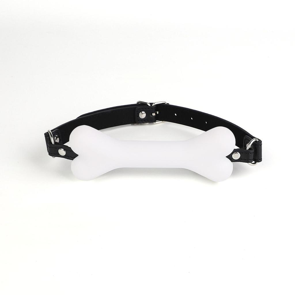 Silicone Dog Bone Ball Gag - Adult Female Training Toy