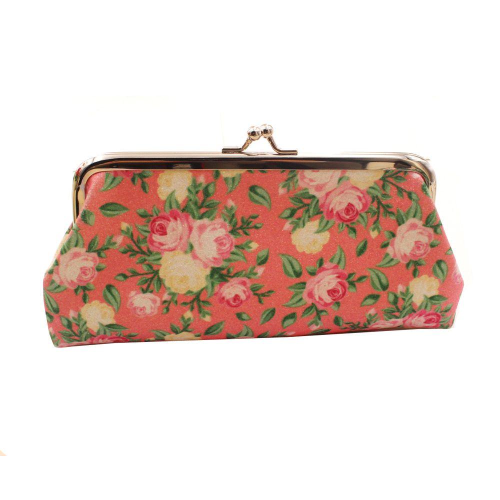 large leather clasp purse