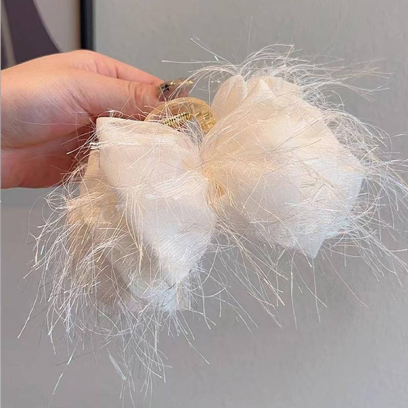 

13см Элегантный Темперамент Кисточка из Перьев Заколка для Волос для Женщины Заколка-Пузырь Акула Модная Заколка для Волос на Затылок для Девушки Аксессуар для Волос