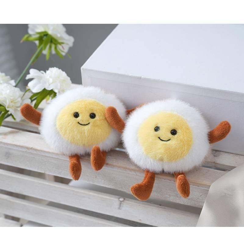 Egg Plush Waffle Toy Keychain Cartoon Pendant Bag Decorations Toy Gift Kids