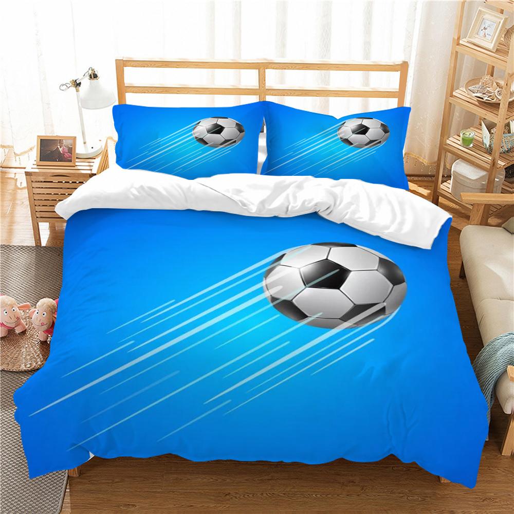 3D Bedding Set Comforter Duvet Cover Charming Football Printing Bed Quilt Cover Pillowcase Microfiber Home Textiles