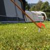Portable Rotating Plastic Head Ground Screw 8x200mm Heavy Duty Spiral Earth Anchor for Outdoor Tent Canopy and Garden Use