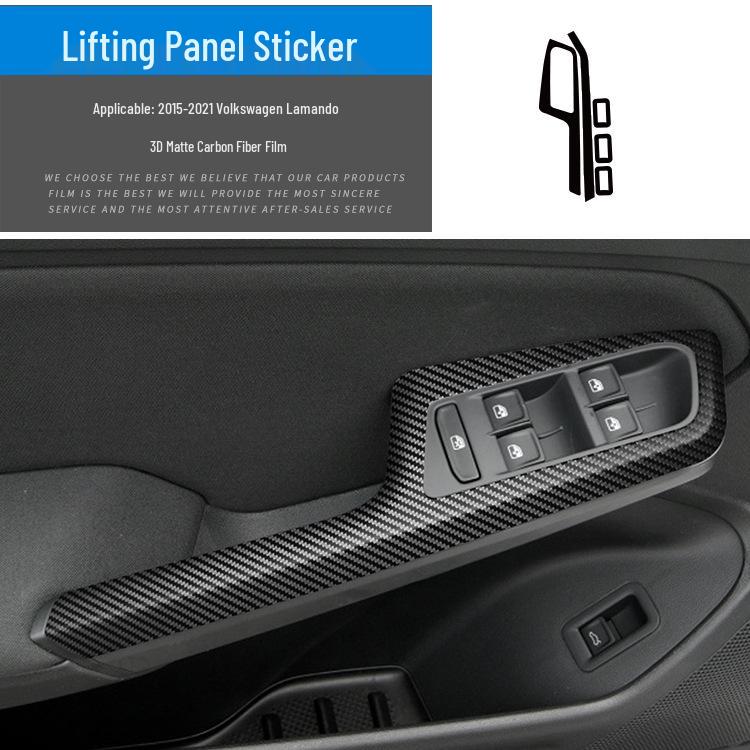 Carbon Fiber Interior Sticker for 2015-2021 Volkswagen Lamando, Free Replacement for Poor Application