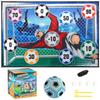 Donalee Soccer Target Game with Soft Ball, 150cm Wide Goal Mat, Wall-Mounted Soccer Toy for Kids, Indoor Play, Strikeout (Blue)