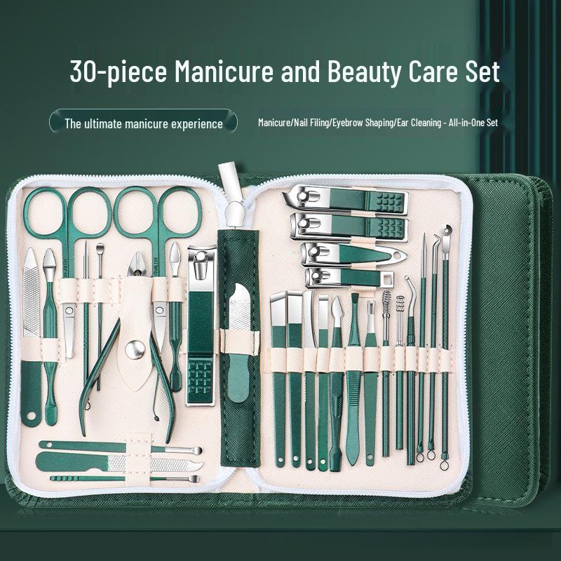 30-Piece Stainless Steel Manicure & Nail Clipper Set