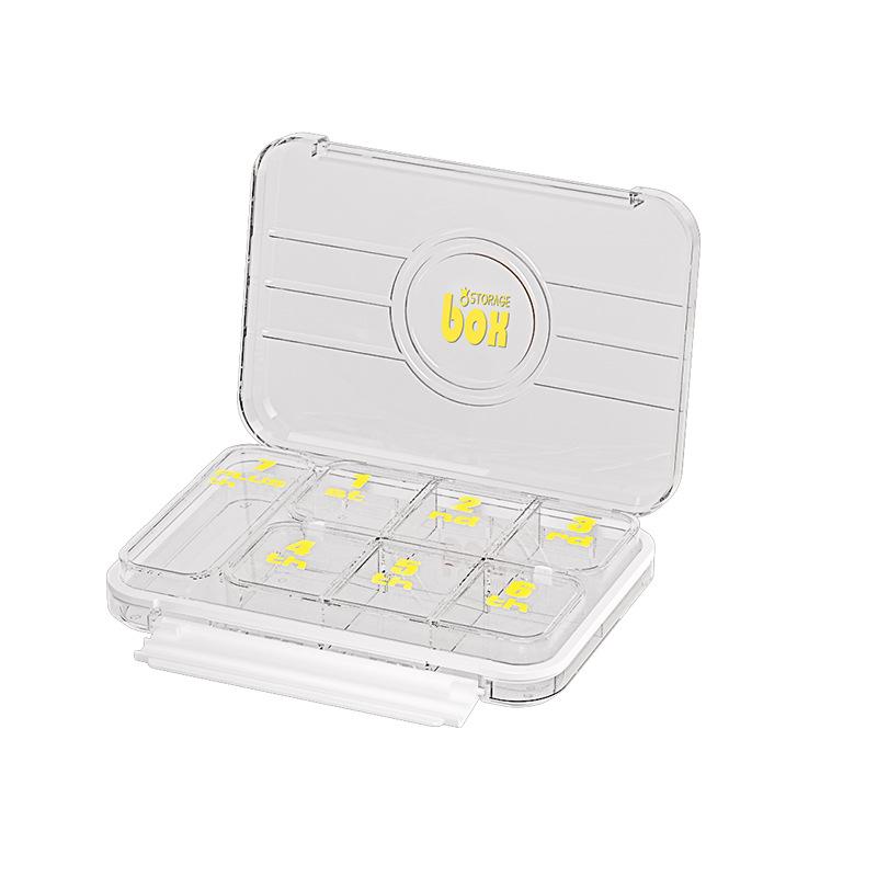 Portable Weekly Pill Organizer - 3 Daily Slots, Large Capacity, 7-Day Medication Reminder Box