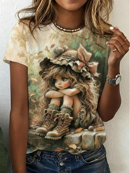 Custom Short Sleeve Ladies' T-Shirt with 3D Prints – Thousands of Styles Available
