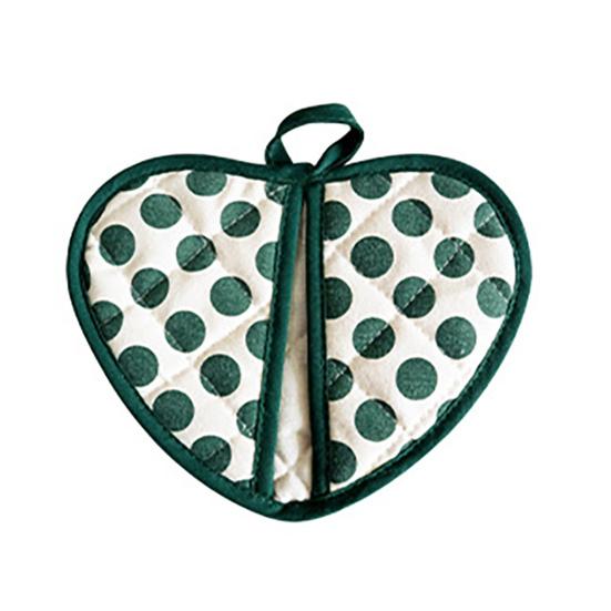 2-in-1 Anti-Scalding Gloves Double Layer Cotton Insulation Pads High Temperature Resistant Oven Mitts for Baking Kitchen