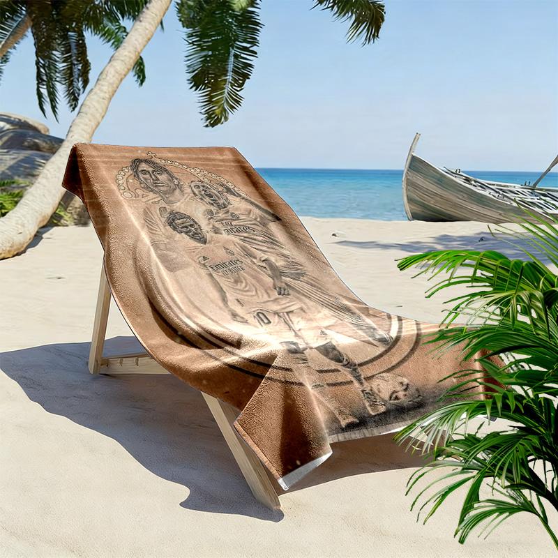 Thank You Luka Modric Beach Towel Beach Towel For Vacation Photos Portable For Travel Seaside Absorbent Bath Towel Quickdrying Swim Towel Printing