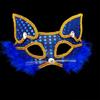 Masquerade Mask Foxes Mask Halloween Costume Mask Sequins Cats Mask Half Face Mask for Party