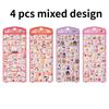 Kawaii 3D Lucky Cat Daruma Double-Layer Bubble Sticker For Scrapbooking Cute Diy Phone Case School Stationery Supply