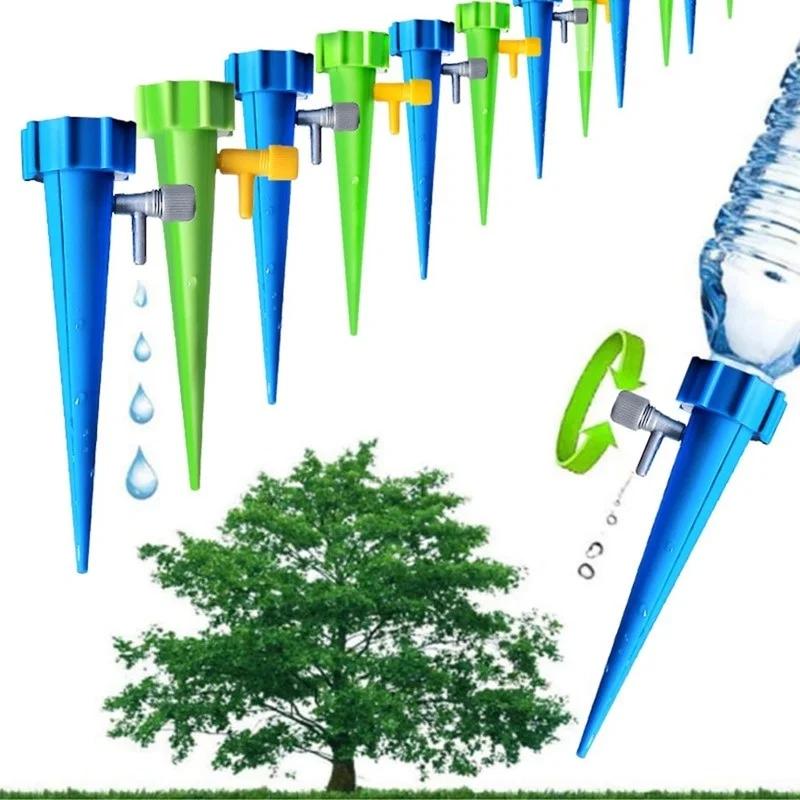 12PCS Auto Drip Irrigation Watering System Self Spike For Flower Plants Garden Plant Flower Automatic Waterer Convenience Tools