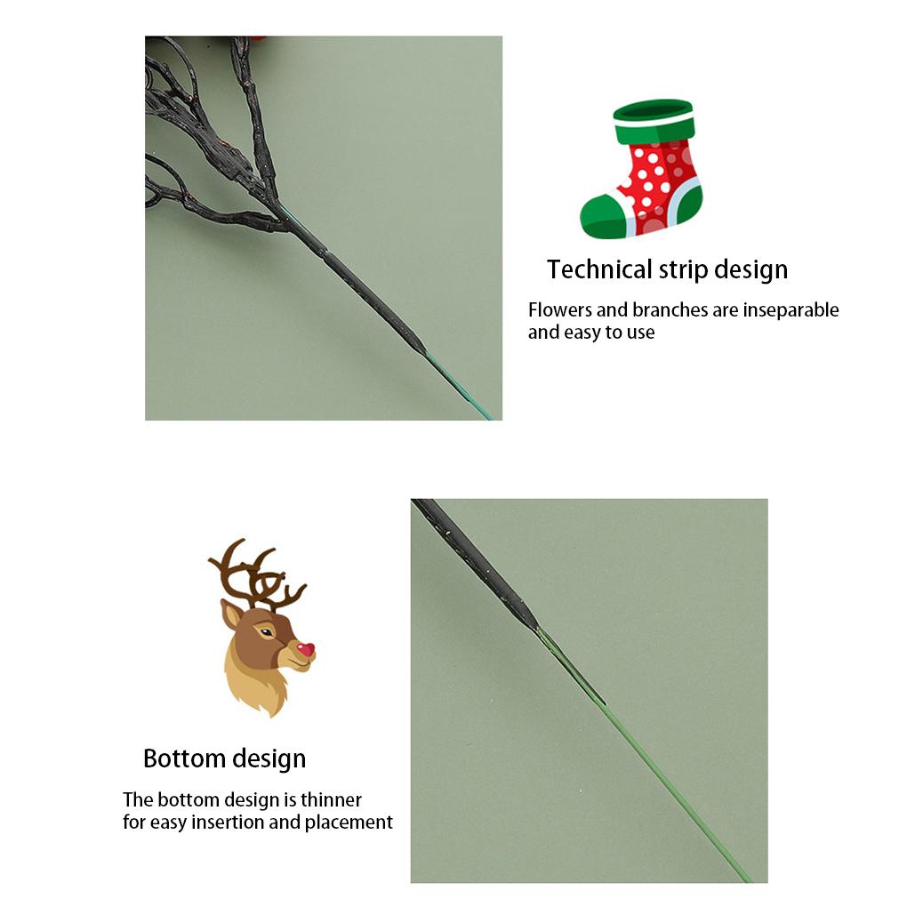 Weihnachten Künstliche Beeren Kunststoff Blume Zweig Simulation Schlafzimmer Kamin Hochzeit Weihnachten Baum Dekoration Ornamente