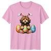 Cute Doodle Puppy Wearing Bunny TShirt Dog Lover Easter Holiday