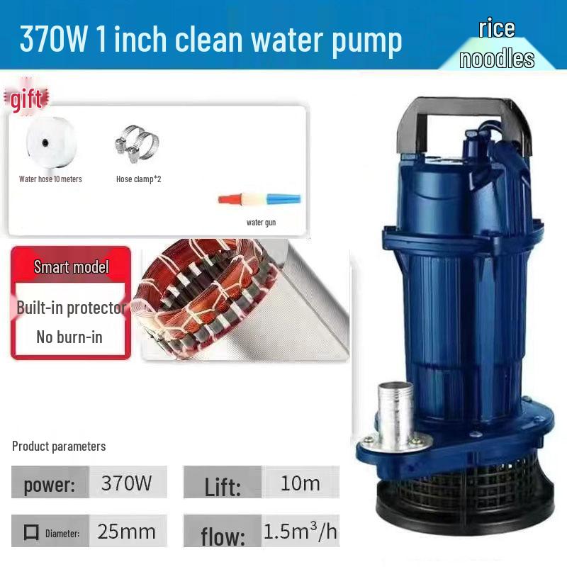 

High-Power 220V Stainless Steel Submersible Water Pump for Agriculture & Sewage, Durable with High Head.
