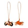 Faux Leather Motorcycle Hanging Decoration Handcrafted Retro Motorbike Keychain Handbag Backpack Christmas Tree Hanging Ornament