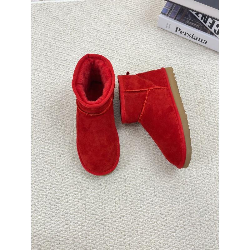 Zapatos bajos de cuero nuevos zapatos perezosos botas de nieve moda de invierno versátiles zapatos de mujer cálidos y cómodos