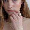 LOVE ME MONSTER [Silver] Bold Moon Ring (L251MRI010)