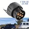 7-polige naar 13-polige Stekker Adapter Trailer Connector 12V Trekhaak Trekkend Waterdichte Stekkers Socket Adapter Auto Vrachtwagen Caravan Accessoires