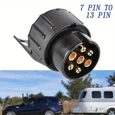 7-stykowy do 13-stykowego adaptera wtyczki przyczepy 12 V hak holowniczy wodoodporne wtyczki adapter gniazda samochód ciężarówka przyczepa kempingowa akcesoria
