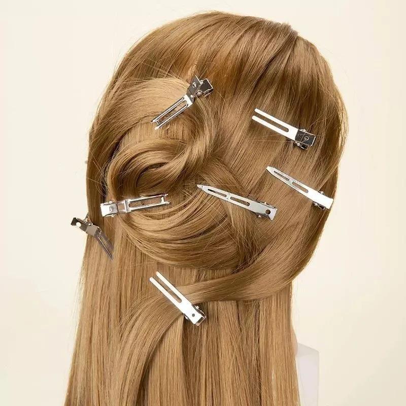 10/30pcs Double Prong No Crease Hair Clips Korean No Crease Design Fluffy Partitioning Bangs Fixer Styling Tool Unisex