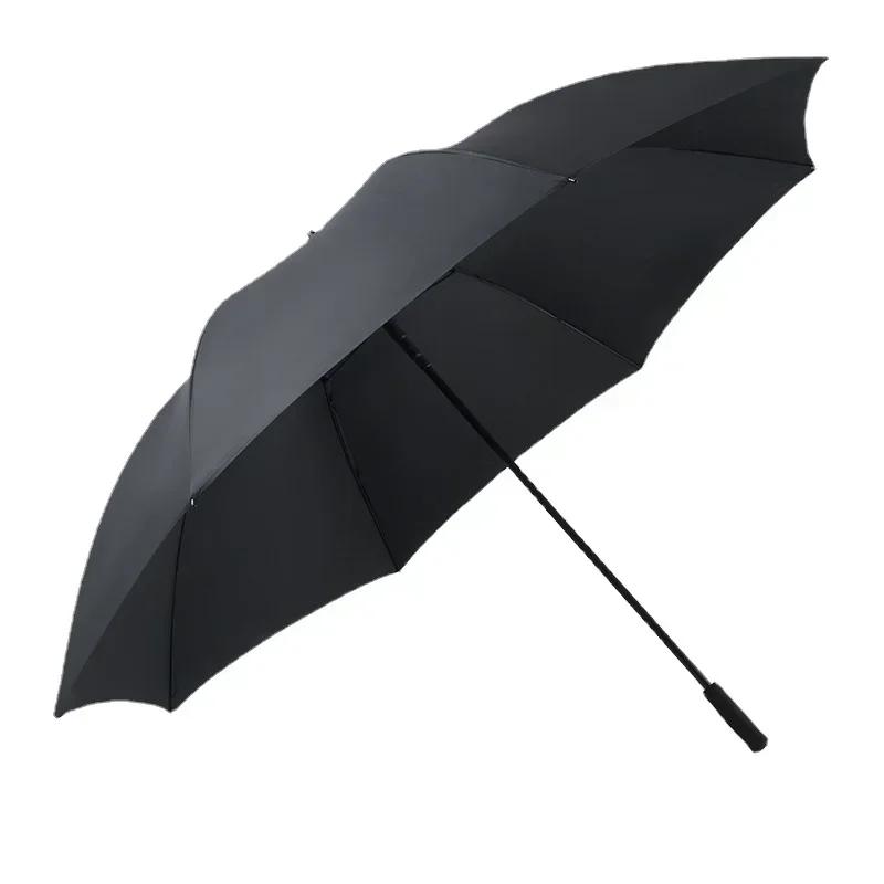 185CM Large Golf Umbrella Male Manual Long Handle Resistant UV Protection Parasol Shade Travel Beach Umbrella Windproof Strong