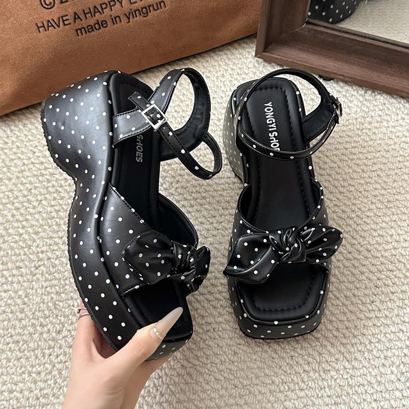 Summer Women Floral Platform Wedges Heel Sandals Fashion Narrow Band Ladies Elegant Party Dress Gladiator Sandalias Female