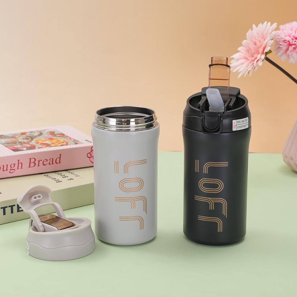Creative Bouncing Coffee Cup 600ML Thermos Tumbler Durable Coffee Thermal Mug Office
