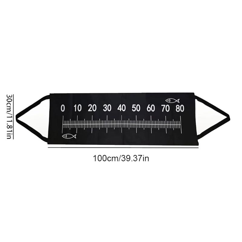 Portable Protections Pad Fishing Unhooking Mat with Tape Measure Landing Mat Foldable Outdoor Fishing Tool Equipment