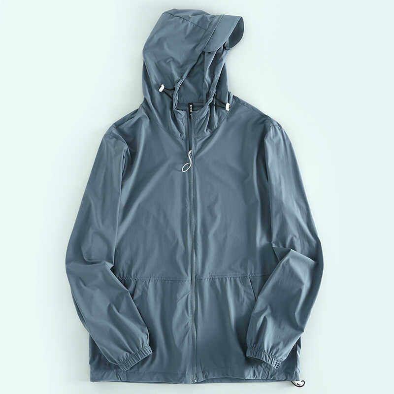 Outdoor Sun Protection Clothing Outdoor Special Ice Silk Sun Protection Men s Thin Outerwear Breathable Plus size Fishing Wind Shield Jacket Fog Blue XL