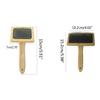 Cats Brush Bamboo Wood Handle Dog Grooming Comb Gently Removes Loose Hair Tan