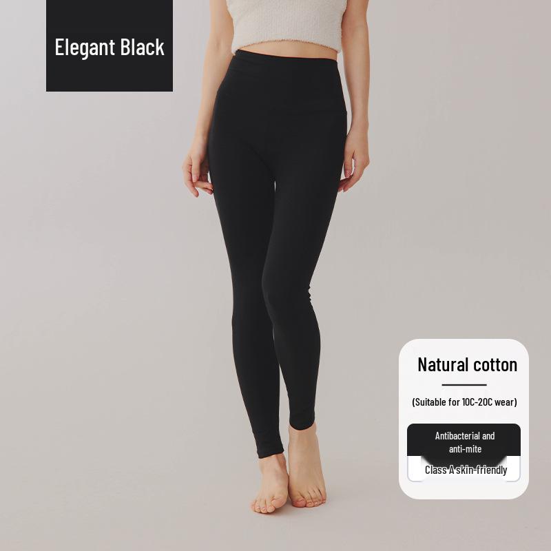 Women's High-Waist Cotton Slim Fit Warm Leggings for Autumn/Winter