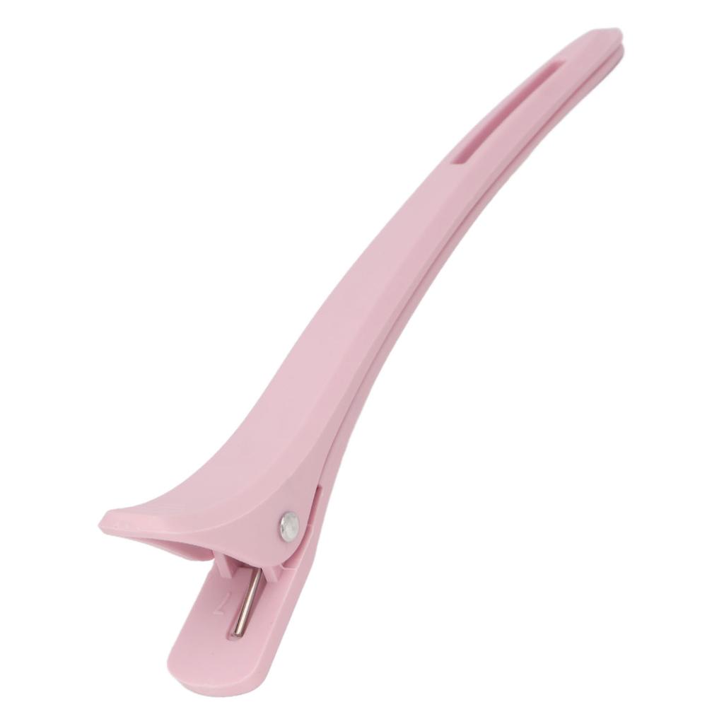12Pcs Styling Hair Clips Slip Free Pink Duck Bill Clips for Flat Ironing Coloring Blow Drying